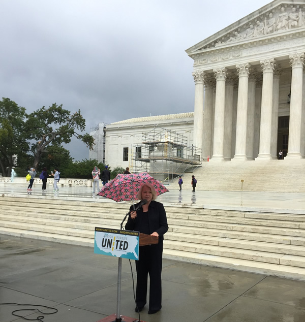 Marilyn speaks outside the Supreme
Court